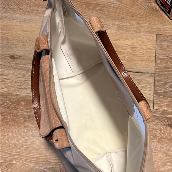 Longchamp Elegant Brown and Cream Women's Handbag - Picture 8 of 16